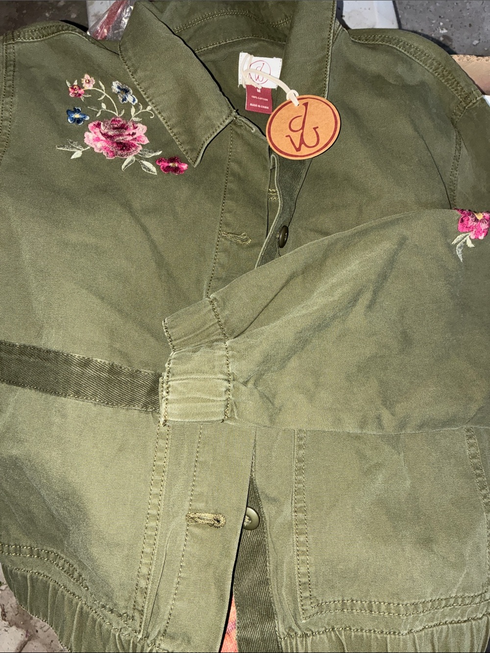 Driftwood embroidered floral jacket